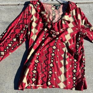Lauren Native/boho Modal top with ruffles!!